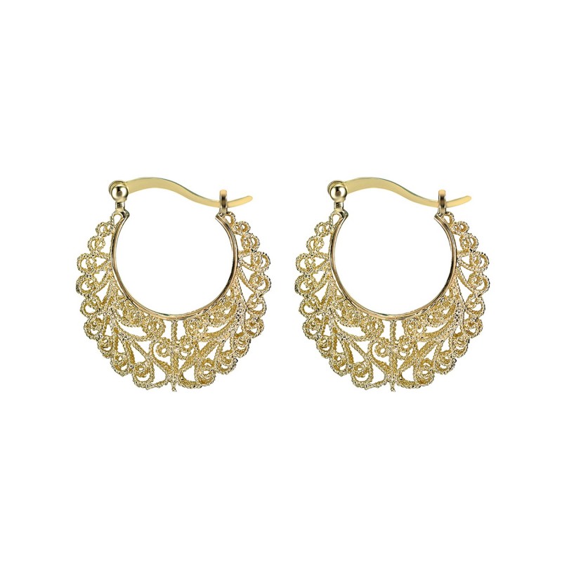 Vintage earrings Basket Gold-plated finish IM#23497 Vintage earrings Basket Gold-plated finish IM#23497