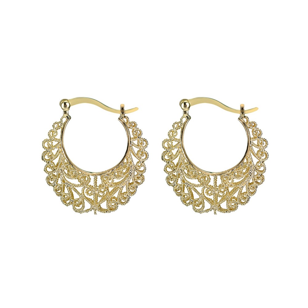 Vintage earrings Basket Gold-plated finish  IM#23497