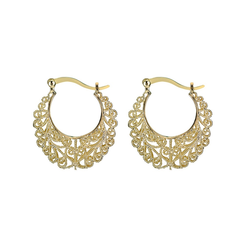 Vintage earrings Basket Gold-plated finish  IM#23497