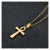 Pendentif ankh Croix de vie Femme Acier inoxydable Or Diamants  IM#23506