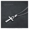 Colgante ankh Cruz de la Vida Mujer Acero inoxidable Plata Diamantes IM#23512