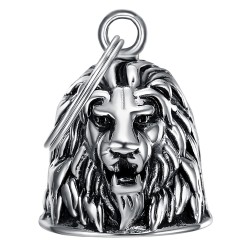 Campana porta fortuna Moto 316L Acciaio Testa di leone  IM#23521