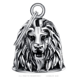 Campana porta fortuna Moto 316L Acciaio Testa di leone  IM#23522