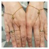 Pulsera anillo Passa Mano grano de café Acero Oro IM#23529