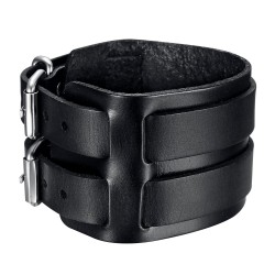 Bracelet de Force Black Leather Double  IM#23552