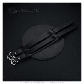 Bracelet de Force Black Leather Double  IM#23554
