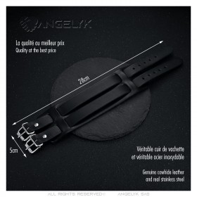 Bracelet de Force Black Leather Double  IM#23556