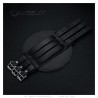 Bracelet de Force Black Leather Biker Three Triple Width  IM#23581