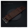 Bracelet de Force Brown Leather Biker Three Triple Width  IM#23589