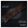 Bracelet de Force Brown Leather Biker Three Triple Width  IM#23590