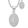 Pendentif Saint Benoît Femme Argent Acier inoxydable  IM#23662