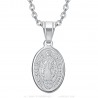 Pendentif Saint Benoît Femme Argent Acier inoxydable  IM#23664