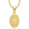 Saint Benedict Women's Gold Stainless Steel Pendant IM#23672