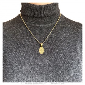 Petit Pendentif Collier Saint Benoît Protection Femme  IM#23673