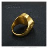 Horseshoe Ring Red Ruby Camargue Traveller Steel Gold IM#23710
