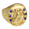 Anillo Herradura Azul Camargue Traveller Acero Oro IM#23714