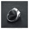 Horseshoe Ring Black Onyx Camargue Traveller Steel Silver IM#23736