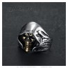 Bague faucheuse Biker Skull Tête Acier inoxydable Argent Or   IM#23776