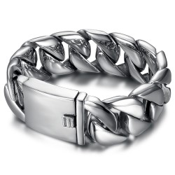 Large Curbed Bracelet Steel IM#23817