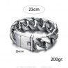 Bracciale Curbed grande in acciaio IM#23819