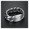 Large Bracelet Gourmette Grosses Mailles Acier  IM#23820