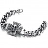 Men's Curb Bracelet Skull Templar IM#23824