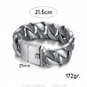 Big Goumette bracelet heavy men Stainless steel matt IM#23831