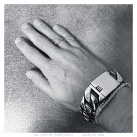 Bracciale Biker Grande in acciaio inox 200gr IM#23833