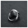 Bague Saint Christophe Patron des voyageurs Argent et Noir   IM#23837