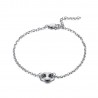 Bracelet grain de café femme Acier inoxydable Argent  IM#23847