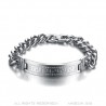 Pulsera de freno de plata para hombre Greek Key Acero inoxidable IM#23873