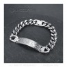 Pulsera de freno de plata para hombre Greek Key Acero inoxidable IM#23874