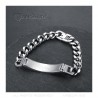 Gourmette Argent Homme Bracelet clé grecque Acier Inoxydable  IM#23875