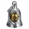 Campanello per moto Mocy Bell Skull Ride to Live Acciaio inossidabile Argento Oro IM#23878