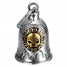 Motorcycle Bell Mocy Bell Skull Ride to Live Stainless Steel Silver Gold IM#23878