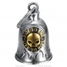 Campanello per moto Mocy Bell Skull Ride to Live Acciaio inossidabile Argento Oro IM#23879