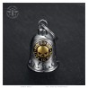 Clochette moto Mocy Bell Skull Ride to Live Acier inoxydable Argent Or  IM#23880