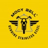 Campanello per moto Mocy Bell Skull Ride to Live Acciaio inossidabile Argento Oro IM#23883