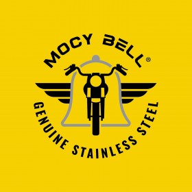 Motorradklingel Mocy Bell Eagle Live to Ride Edelstahl Silber Gold IM#23889