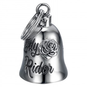 Timbre de motocicleta Mocy Bell Lady Rider Acero inoxidable Plata IM#23890