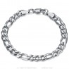 Men's bracelet figaro stainless steel Silver IM#23929