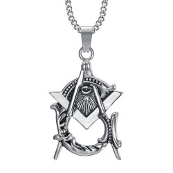 Masonic necklace Eye of Providence Stainless steel IM#23940