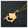 Masonic necklace Eye of Providence Stainless steel Gold IM#23949