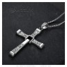 Fast and Furious Necklace Vin Diesel Cross Stainless Steel Silver IM#23954