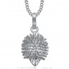 Colgante erizo pequeño niglo Acero inoxidable Plata  IM#23973