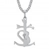 Gypsy Camargue Cross Pendant Stainless Steel Silver IM#23985