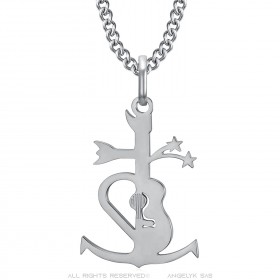 Gypsy Camargue Cross Pendant Stainless Steel Silver IM#23986