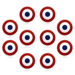 Pack of 10 French Pins French Cocarde Email Extra Quality IM#23998