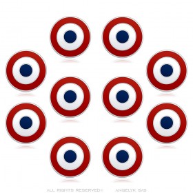 Lot de 10 pins france Cocarde Française Email Qualité extra  IM#23999