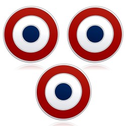 Batch of 3 French Pins Cocarde Française pin IM#24005